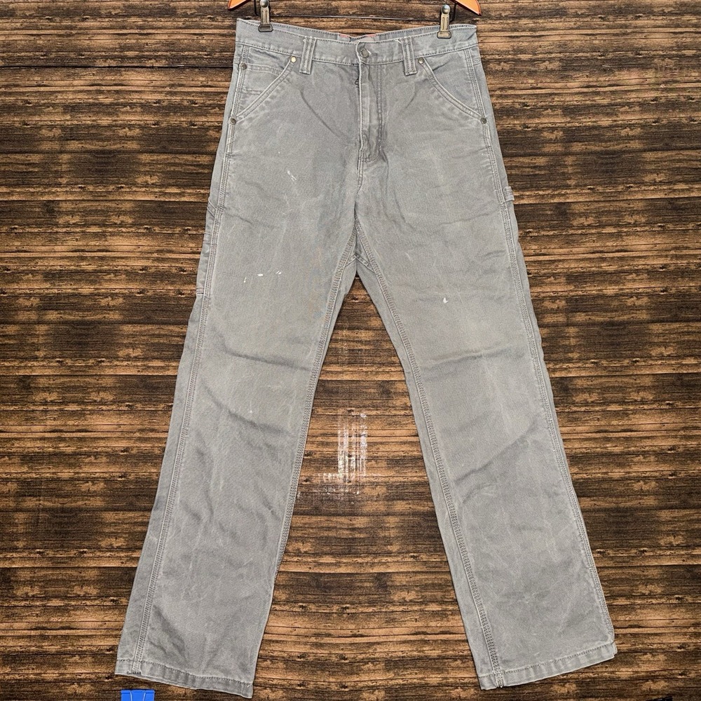 Craftsman Sears Pants Mens 32x34 Gray Carpenter Canvas Outdoor Workwear